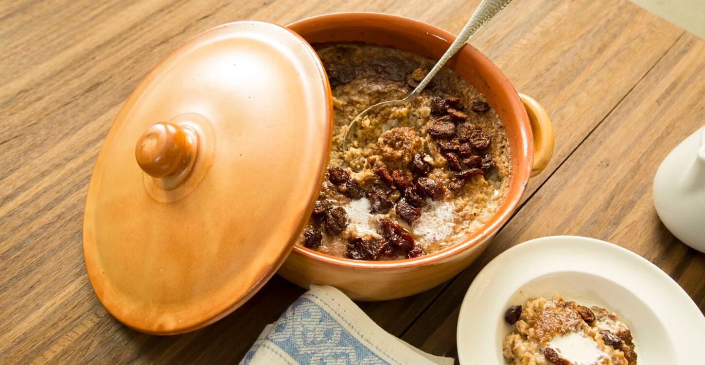 Baked Oatmeal with Dried Cherries & Maple Syrup