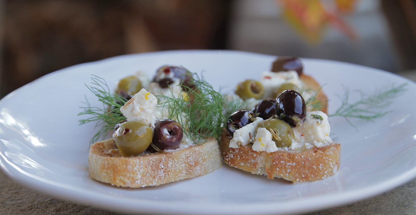 Baked Feta Cheese with Olives
