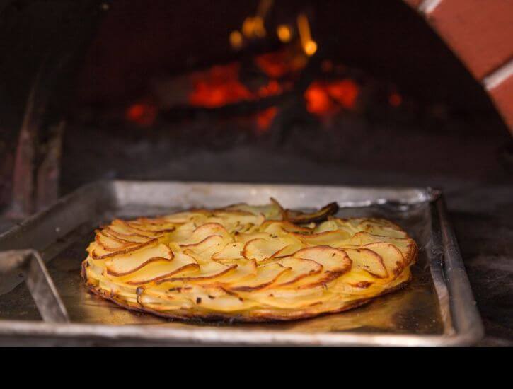 Duck Fat Potato Galette with Caraway and Sweet Onions
