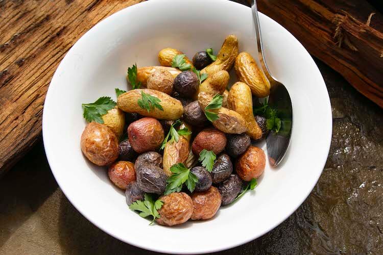 Roasted Fingerling potatoes with aromatic salt