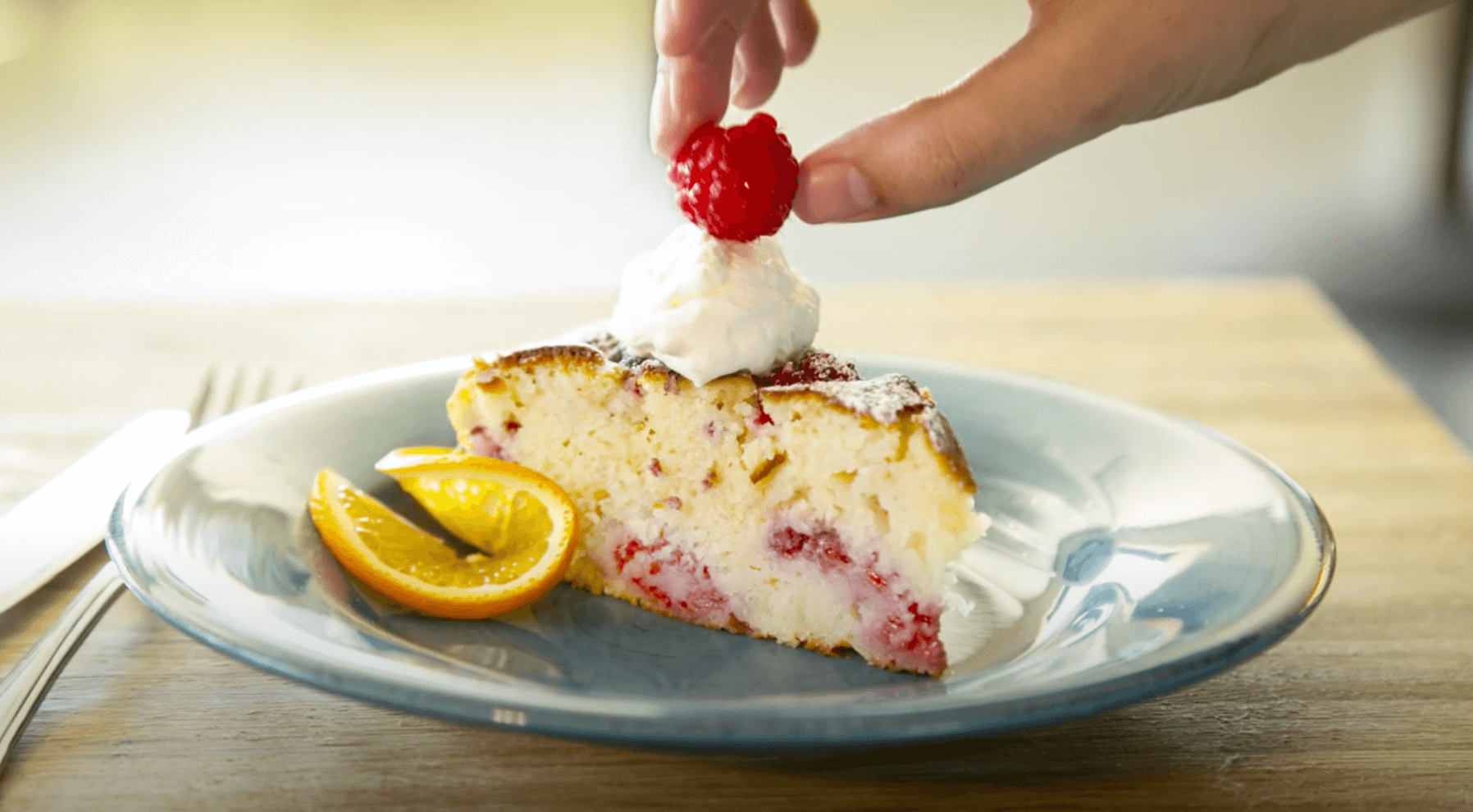 Raspberry Ricotta Cake Recipe Demonstration